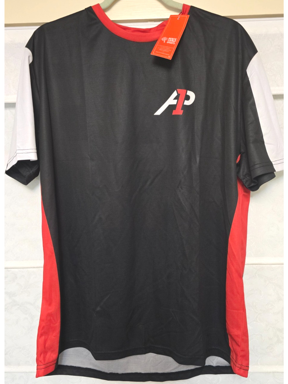 A1 Padel Jersey Shirt XL Black Red Athletic Soccer Futbol Style NWT A1P